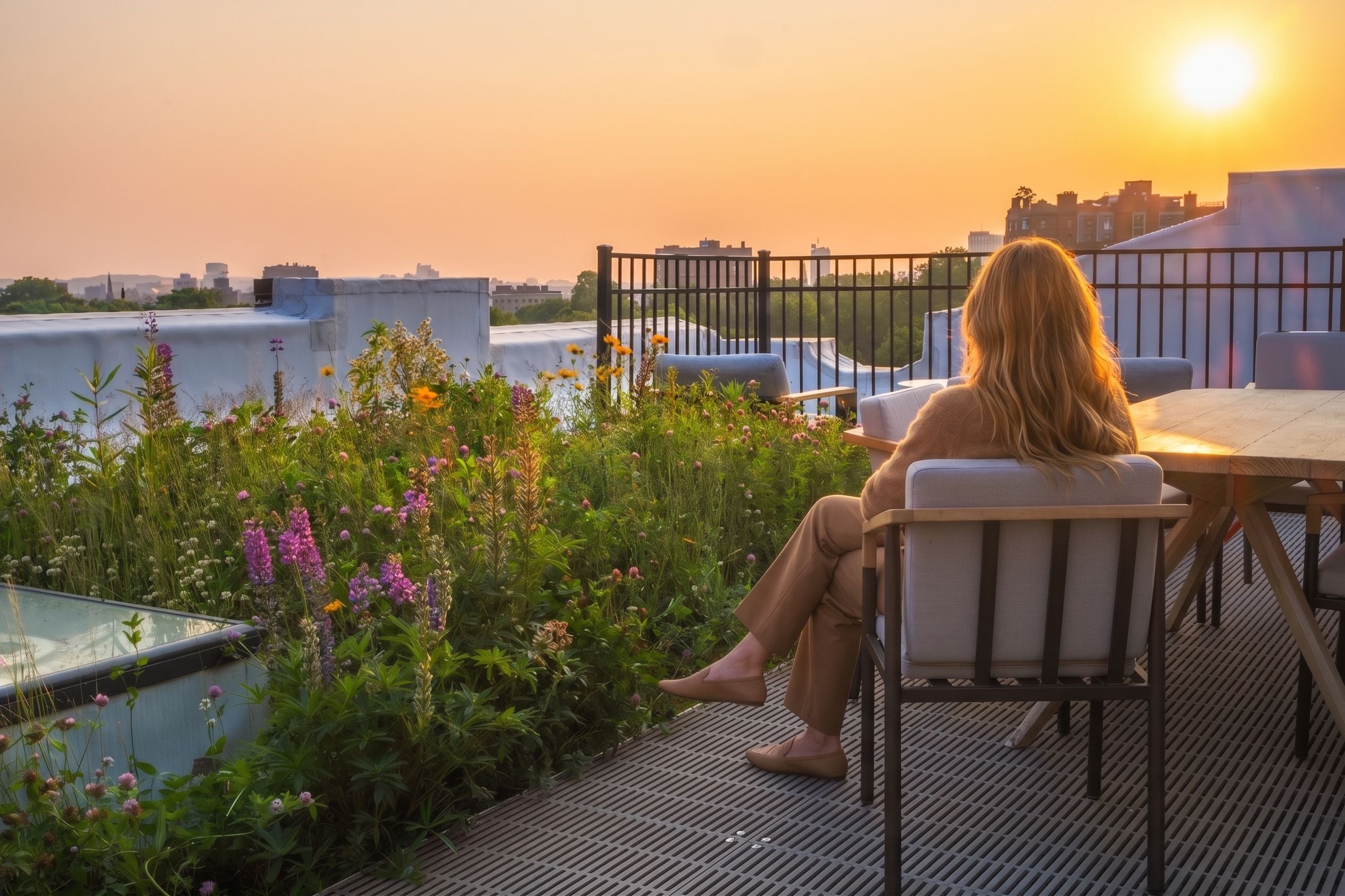 127 Tremont — dramatic roof deck, modern interiors, kitchen/living/bath finishes